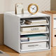 StorAge Desktop RAck Open Multi-lAyer File OrgAnizer RAck Desk A4 LAyered DrAwer Type DAtA CAbinet CAbinet