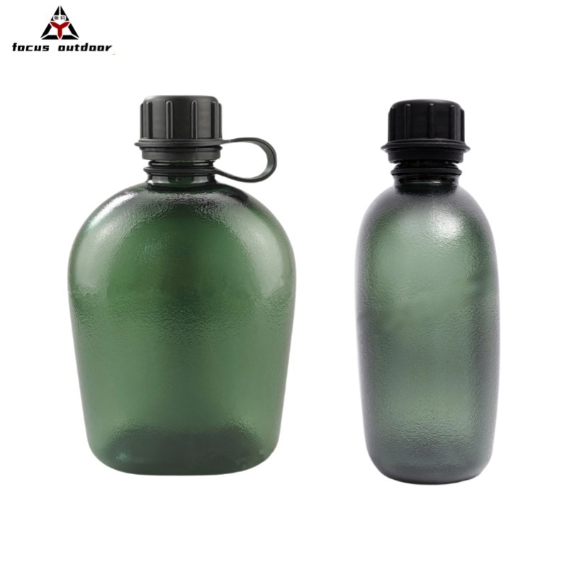 Cocina táctica al aire libre hervidor de agua militar verde para saciar la sed tritan hervidor de agua de montaña viaje a pie 1L taza de agua de grado alimenticio