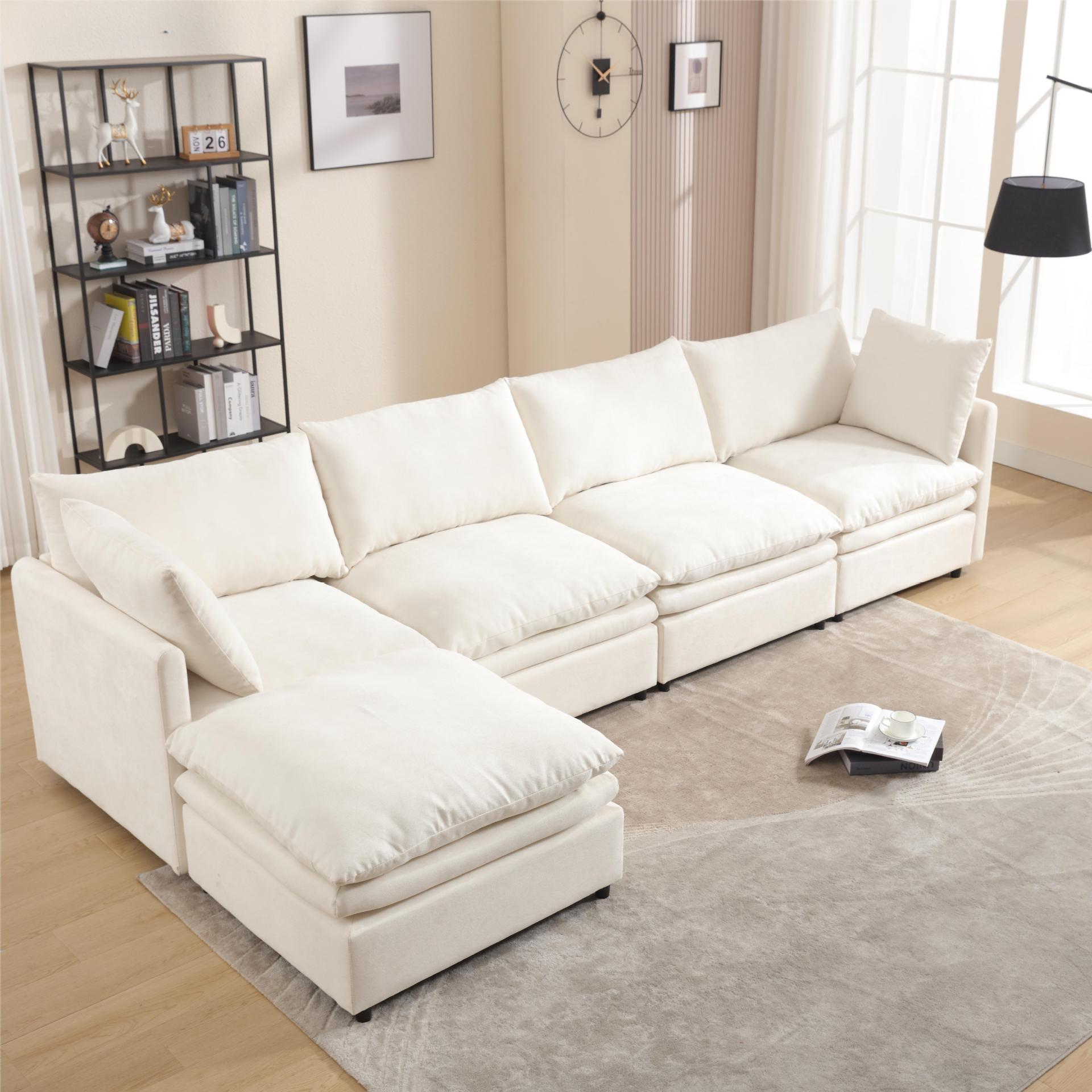 Sofá de tela nórdica de lujo ligero hogar combinación sala de estar sofá Amazon