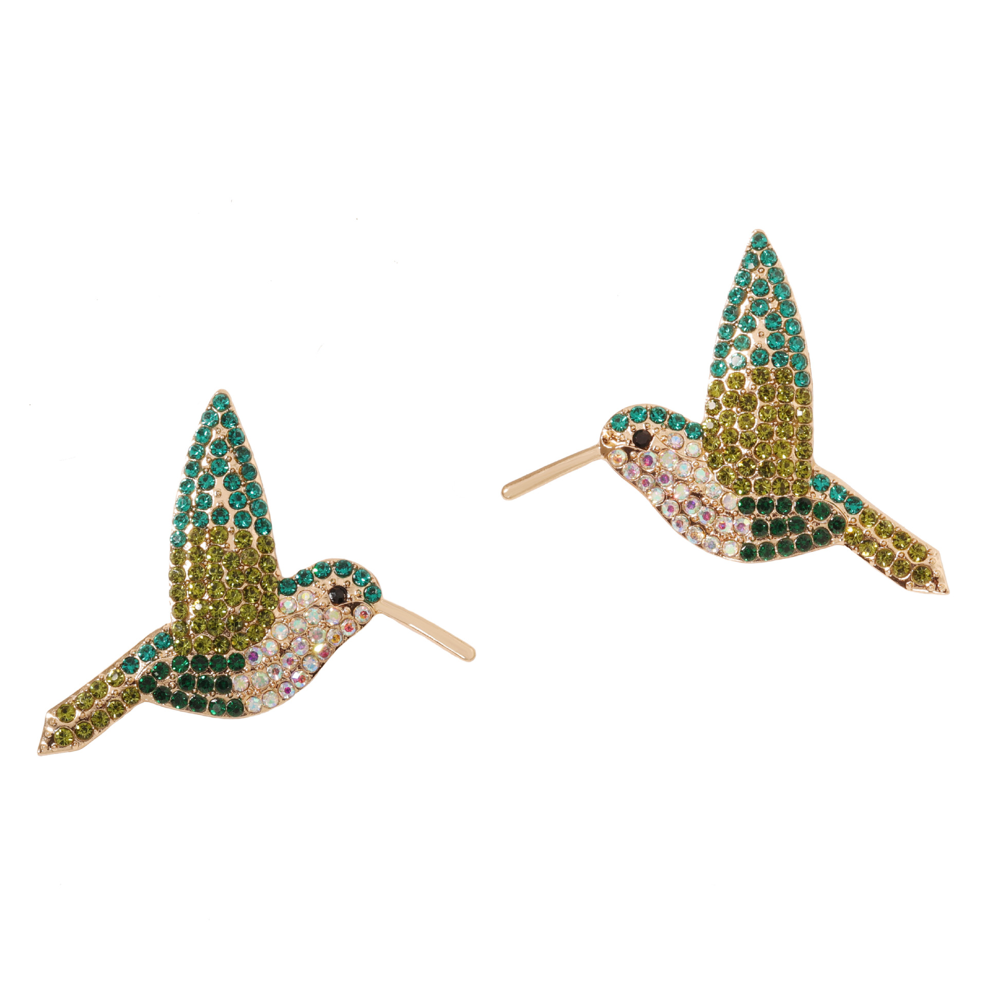 Elegant Simple Style Bird Zinc Alloy Rhinestones Women's Ear Studs display picture 1
