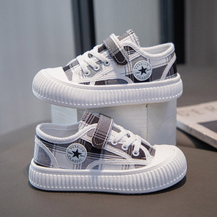 Children's Low-Top Canvas Shoes, Boys and Girls Sneakers, Spring and Autum New Baby Biscuit Shoes, Versatile Soft-Soled Sports Shoes