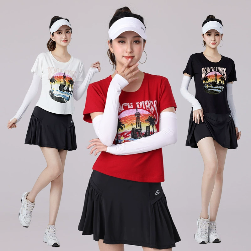 Новый спортивный костюм для танца в стиле ретро американский топ с короткими рукавами