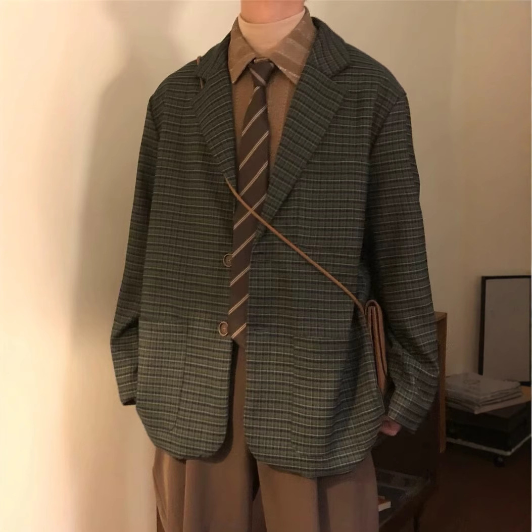 Art de otoño y invierno chaqueta hombre alto sentido traje casual hombre estilo de moda de estilo