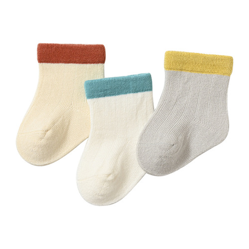Xuwei 0-3 months newborn socks newborn baby spring and autumn baby socks four-season socks without bone loose mouth