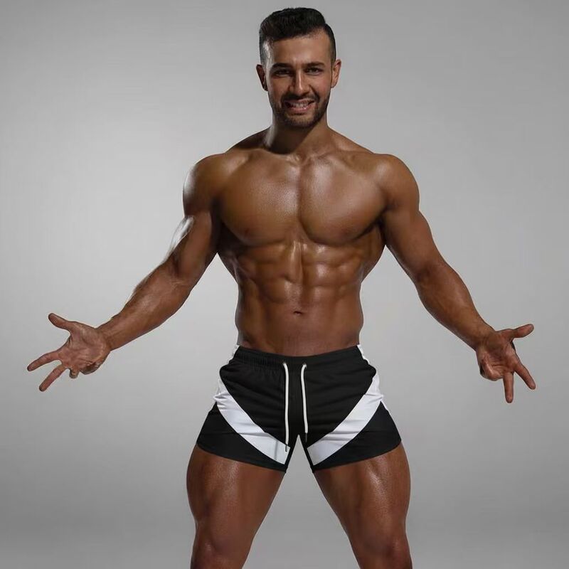 2026 new swim trunks for hot springs and beaches, fashionable Korean style sexy men's boxer swim trunks