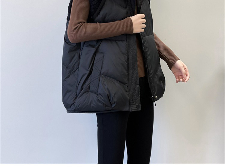 Damenbekleidung Gestrickte Ärmel Warme Jacke Weste für Damen 2024 Winter Neue Art Mode Kapuzendesign Warme kleine Außenweste_voghion.com