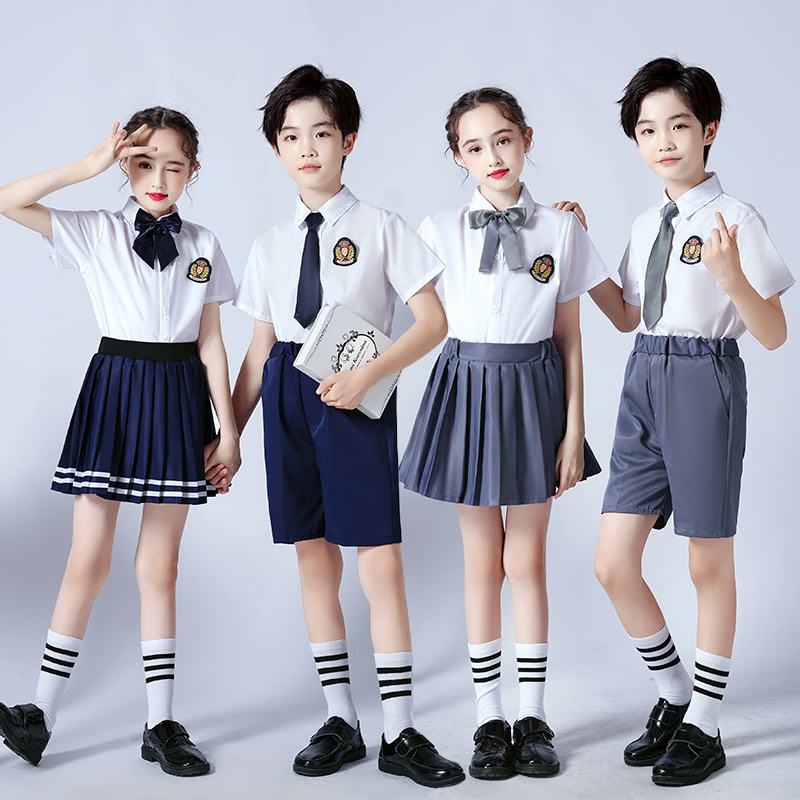 Children's School Uniforms, Summer Kindergarten Uniforms, British College Style Primary School Students' Chorus Class Uniforms, Graduation Photo Clothing Children's School Uniforms, Summer Kindergarten Uniforms, British College Style Primary School Students' Chorus Class Uniforms, Graduation Photo Clothing
