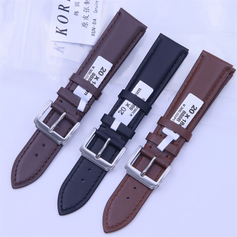 Аксессуары для ремешка для часов с лапшой для мужчин и женщин кожаный ремешок из овечьей кожи плоский гладкий мягкий игольчатый ремень по цене 300