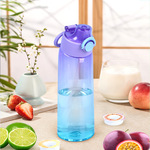 亚马逊香味环多种水果气味吸管塑料杯网红香味水杯tritan运动水瓶