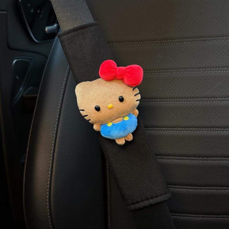 Car Seatbelt Shoulder Pads, Car Interior Seatbelt Decoration, Hello Kitty Anti-Wear Clothing, Couple Set for Women