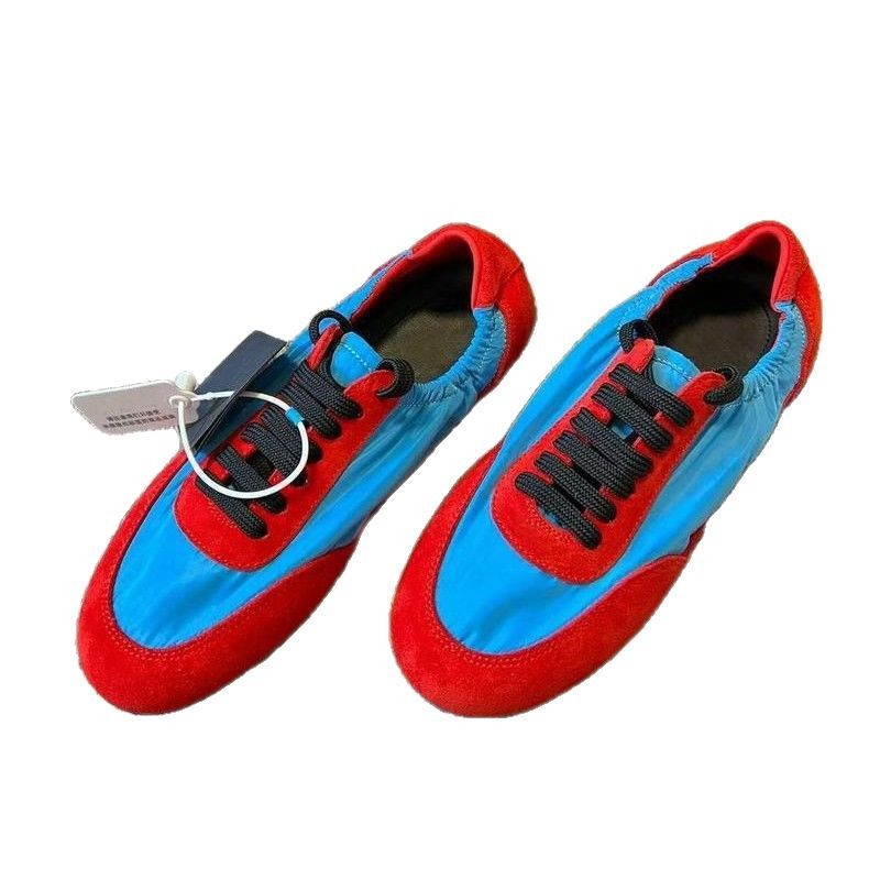 2025 nuevos zapatos deportivos casuales cómodos zapatos de entrenamiento alemanes con cordones de color a juego zapatos de ballet de moda de todo fósforo