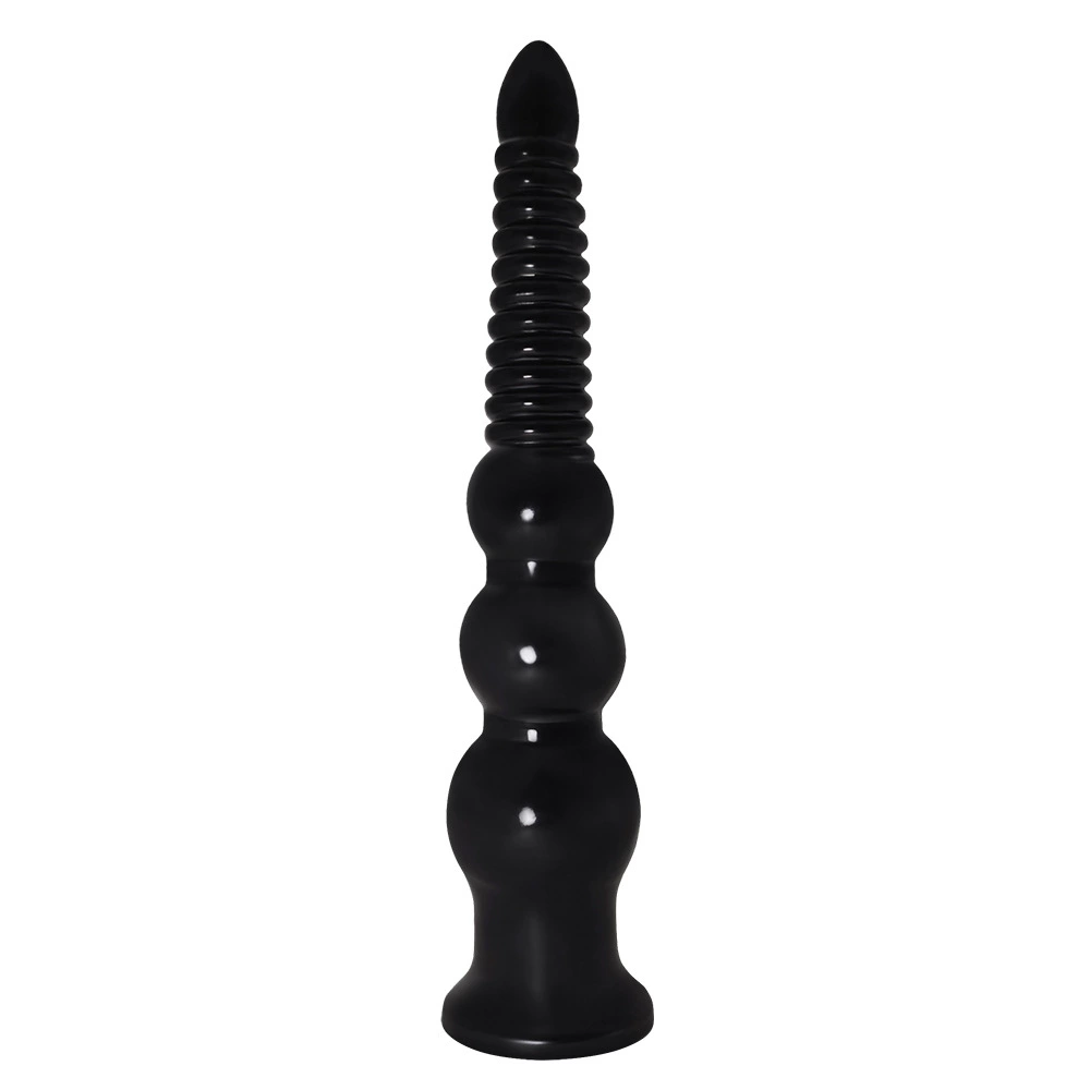 Anal plug extra‑long, large sizes, flared base, black or skin color