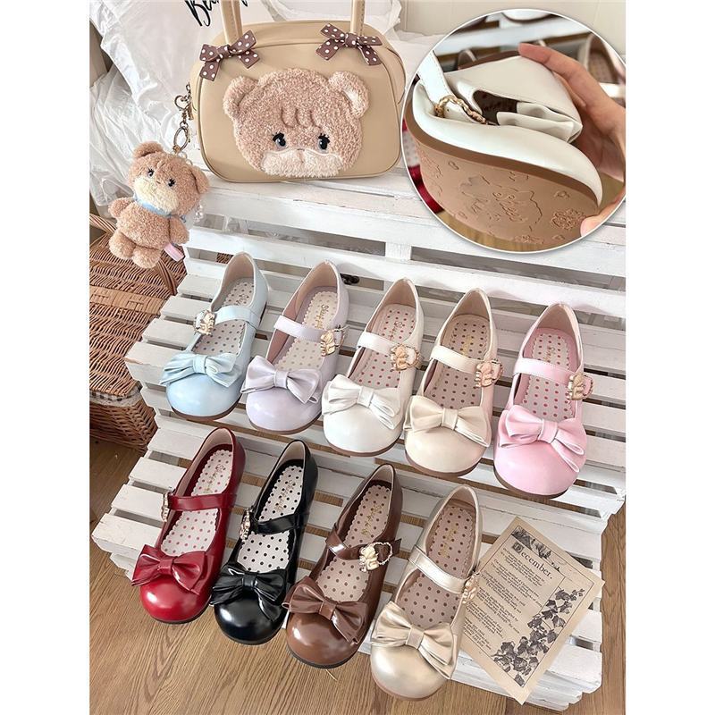 Versatile Leather Shoes with Bowknot, Shallow Mouth Flats, 2026 Autumn New Stylish Soft-Soled Comfortable Flat Leather Shoes