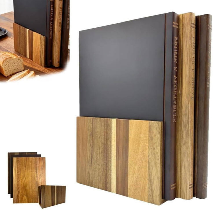 Junta de corte de madera sólida tres piezas juegos de libros de modelado decoración de platos de cocina tablero de corte de verduras cocinado bandeja de filete tablero de corte de madera