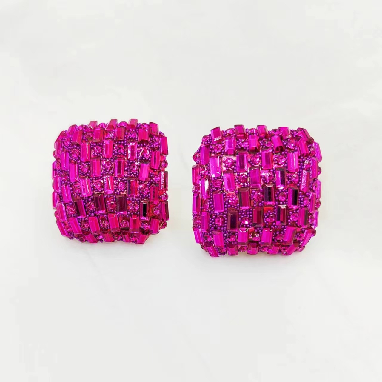 Elegant Geometric Artificial Crystal Women's Ear Studs 1 Pair display picture 3