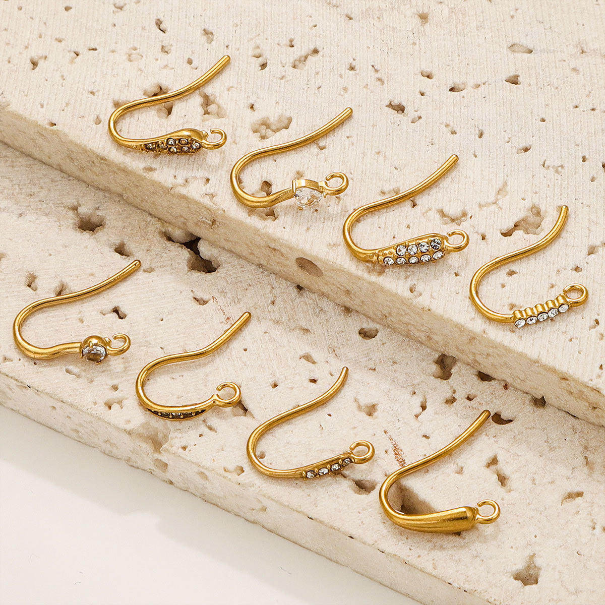 Anillo de gancho de oreja de pez suave chapado al vacío de acero inoxidable diy accesorios de pendientes hechos a mano accesorios de joyería pendientes accesorios de joyería