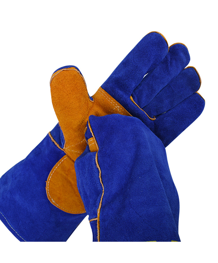 29-210120-AB级14寸宝蓝加托双层牛皮电焊三股线手