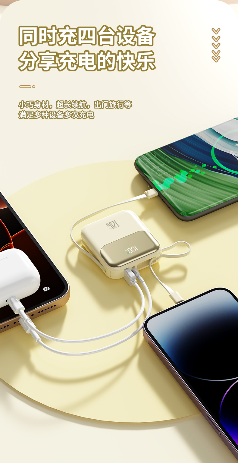 Power Bank 3C Certified 120W Fast Charging 20000mAh High Capacity Portable Mobile Power Bank Gift