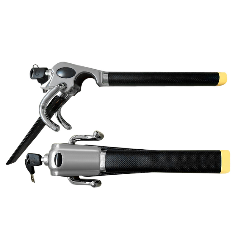 Manufacturer Wholesale Car Steering Wheel Lock with All-Copper Lock Core, Manual Buffering, Anti-Scratch, Multi-Specification, Portable, Universal, Anti-Theft