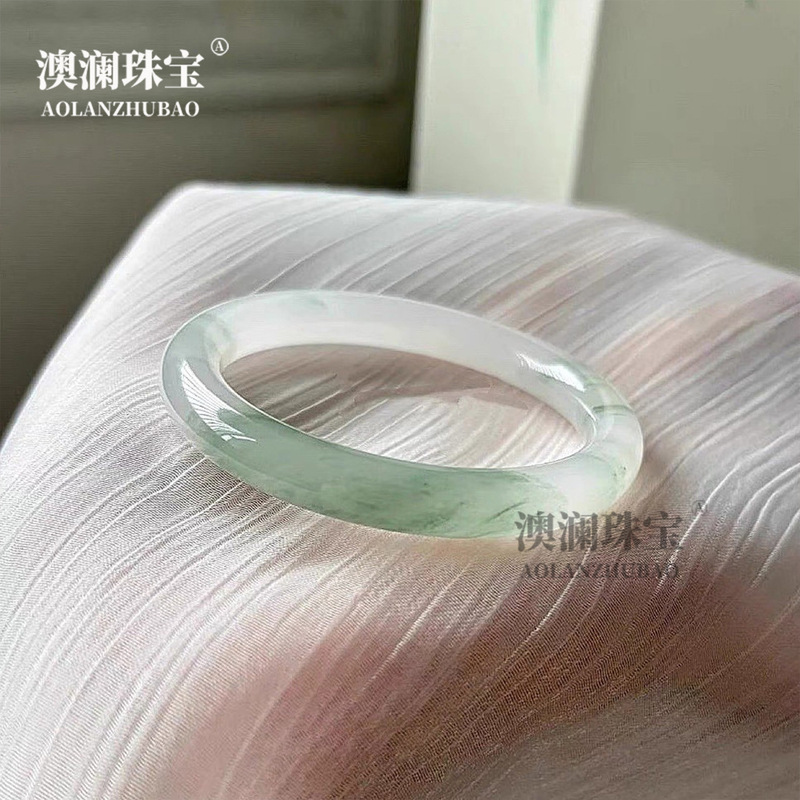 メーカー卸売天然新疆天山翡翠氷翡翠金絹翡翠ラウンドバーブレスレット翡翠光翡翠色氷種フローティングフラワー|undefined