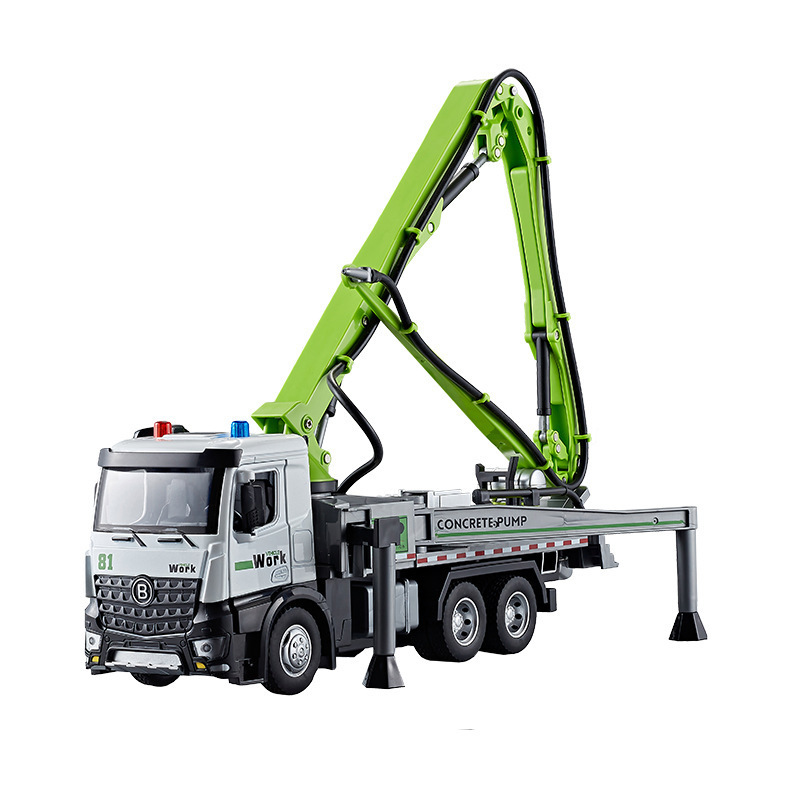 Jiadu aleación coche modelo 1:24 hormigón lechada coche manguera sonido y luz juguete de los niños ingeniería coche música modelo