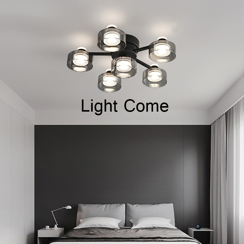 Minimalistic copper glass modern design creative ceiling light for…