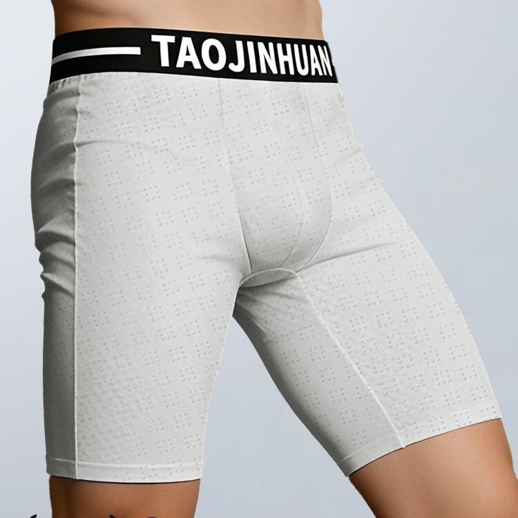 New men's underwear, Class A antibacterial mesh breathable sports underwear, extended length, anti-chafing, tight-fitting, wrap-around boxer briefs New men's underwear, Class A antibacterial mesh breathable sports underwear, extended length, anti-chafing, tight-fitting, wrap-around boxer briefs