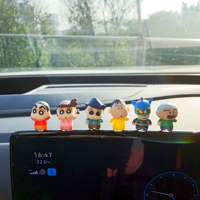 Cute Cartoon Car Display – Car ornaments - full-set-of-6-crayon-shin-chan-and-friends