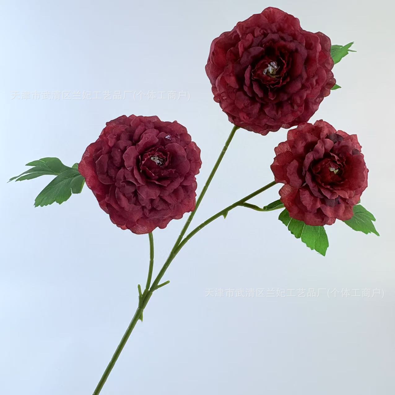 3 flores de seda de peonía flores falsas flores de boda decoración flor adornamiento de la sala de estar props de disparo al por mayor flores de peonía