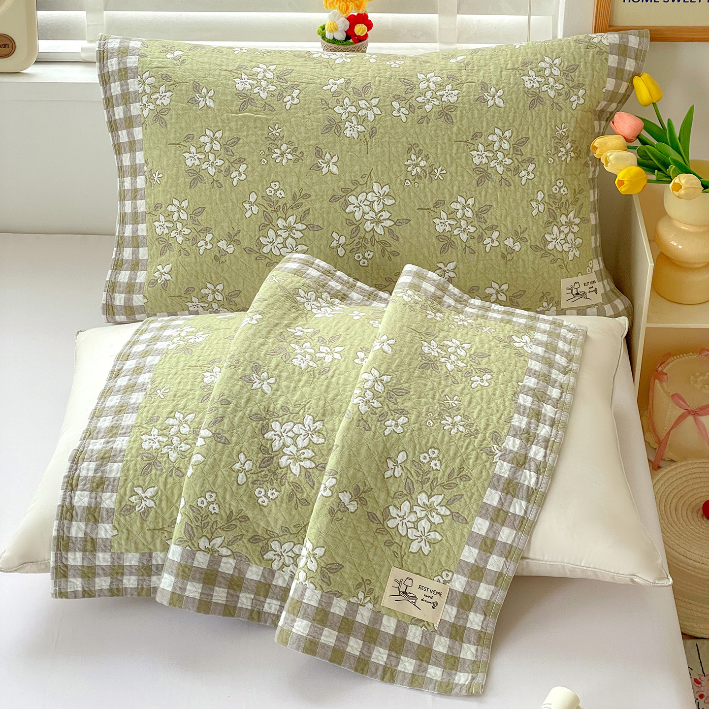 Cross-Border Aa Pure Cotton Gauze Pillow Cover for All Seasons, Adult Student Cotton Pillow Cover Factory Direct Supply Dropshipping