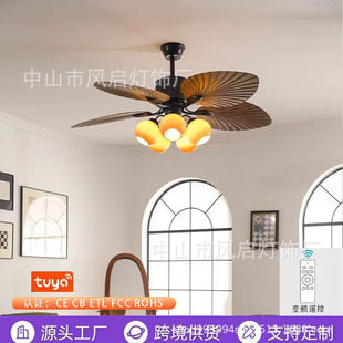 Medieval Fan Lamp for Dining Room, Bedroom, Study Room, Retro Ceiling Fan Lamp, Electric Fan, Integrated Ceiling Fan Lamp, Zhongshan Fengqi
