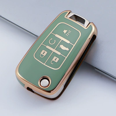 key gl8es folding clear shell – Car key bag - green-5-keys