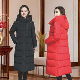 棉服女冬天新款中长款羽绒棉衣女士韩版修身时尚加厚面包服棉袄潮
