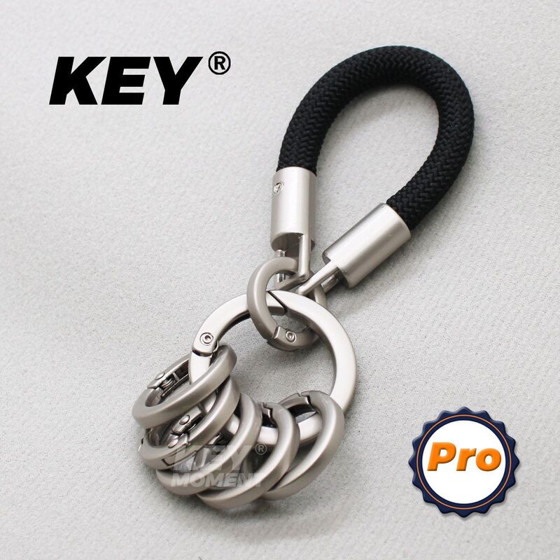 Original alloy keychain with a high-end titanium color, multi-ring pendant, a magic tool for organized storage, detachable chain for both men and women Original alloy keychain with a high-end titanium color, multi-ring pendant, a magic tool for organized storage, detachable chain for both men and women