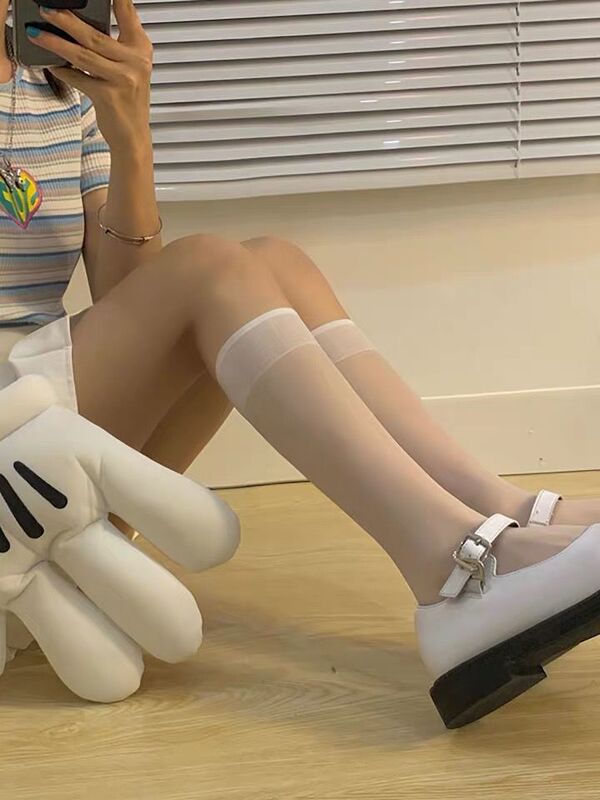 芯糸のふくらはぎの靴下jk靴下の女性の夏の薄いタイプの中筒の夏の長い筒のinsの潮の半筒の靴下の日本の卸売り|undefined