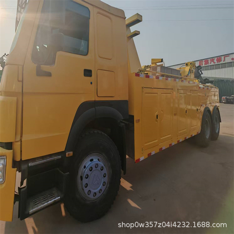 自卸车10轮 12轮371马力直臂随车吊折叠吊出口非洲二手豪沃