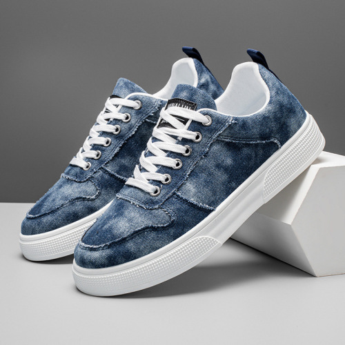 Men's Summer 2025 Casual Low-Top Canvas Board Shoes for Men, Height Increasing, Unconventional and Versatile Denim Shoes