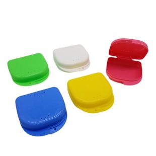 Orthodontic Retainer Box Tooth Storage Box Small Medium Opening Storage Box Orthodontic Correction Invisible Braces Box Printed with Logo