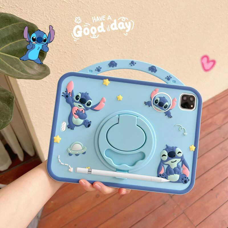 Cute Stilwell iPad10 Tablet PC Protective Case Air45 Rotating Bracket Pen Slot 789 Generation Soft Case Suitable
