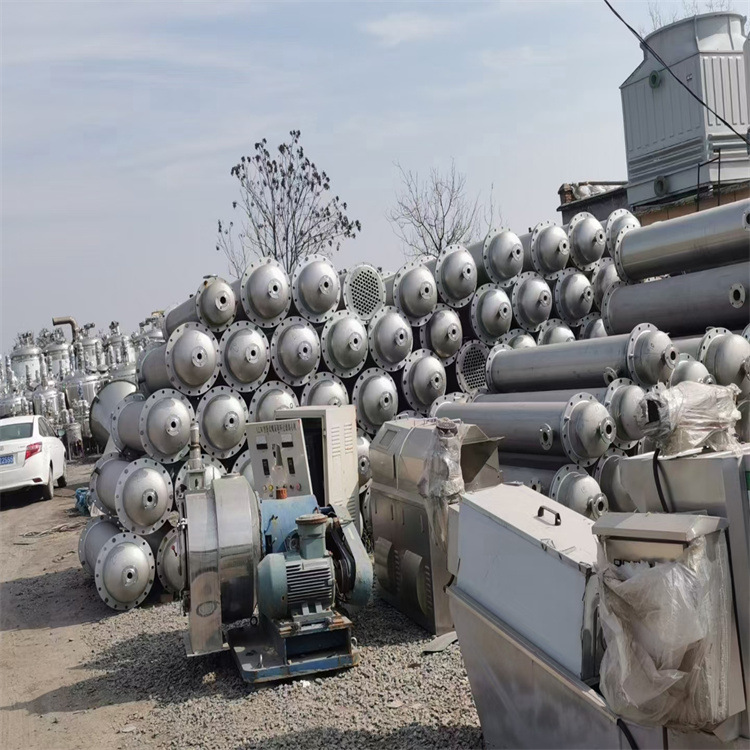 山东二手冷凝器价格 100平方列管冷凝器 不锈钢换热器