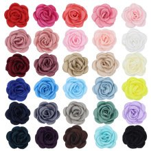 韩版手工烧边山茶花朵diy头花胸花手腕花发饰服装装饰配件辅料4cm