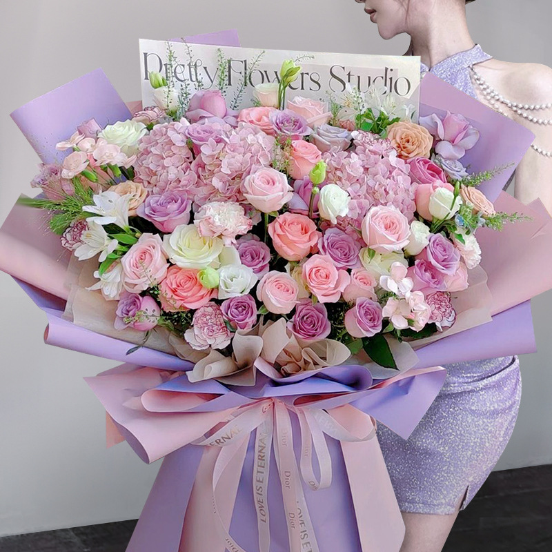 【드림 프린세스】수국과 장미 믹스 부케