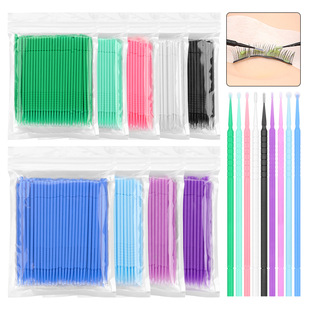 Wholesale Disposable Bagged Eyelash Cleaning Cotton Stick High Quality Bagged Cosmetic Cleaning Cotton Stick Beauty Tools