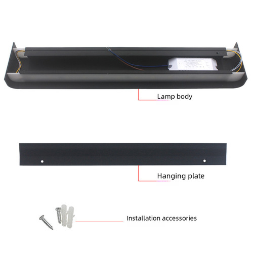 LED aluminum wall lamp 2.4G smart app remote control long bar up and down wall lamp living room TV home lighting mirror front lamp