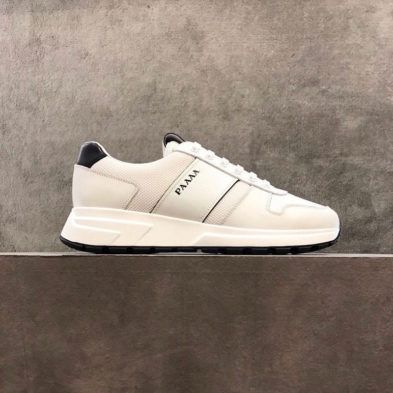 奢侈品新款欧洲站男鞋网面拼接透气跑步鞋厚底P家休闲运动鞋