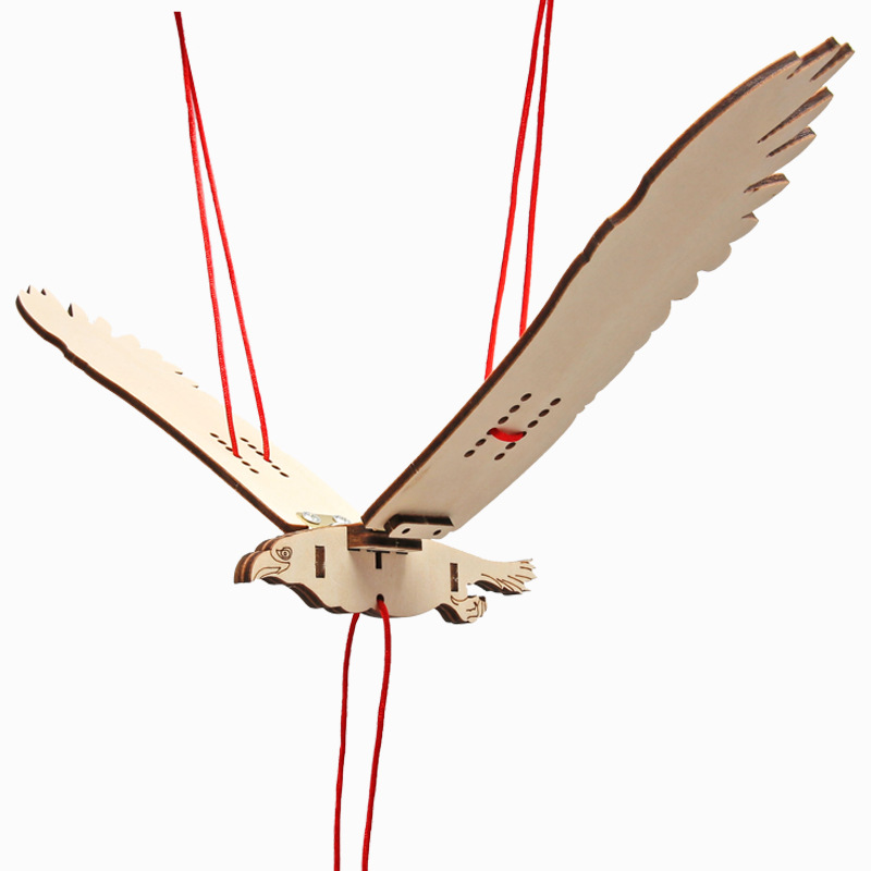 Los niños creativos hechos a mano tecnología educativa pequeña producción DIY Bionic Flying Bird STEM diversión invención experimento paquete de material