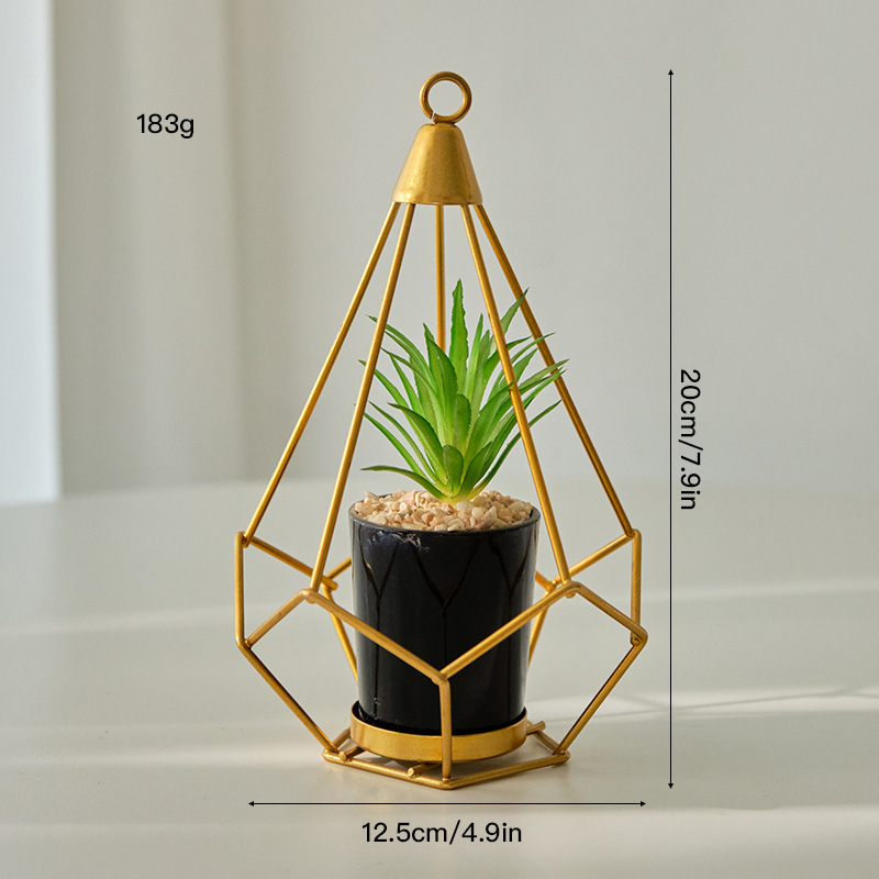 装飾鉢植えホームライト高級アイアンレストランシンプルなヨーロピアンスタイルクリエイティブ家具リビングルーム玄関ラウンド装飾品|undefined