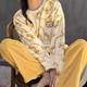 Foreign Trade Cross-border Coral Fleece Pajamas Women's Winter Cute fleece-lined Warm Flannel New Sweet Home Clothes suit