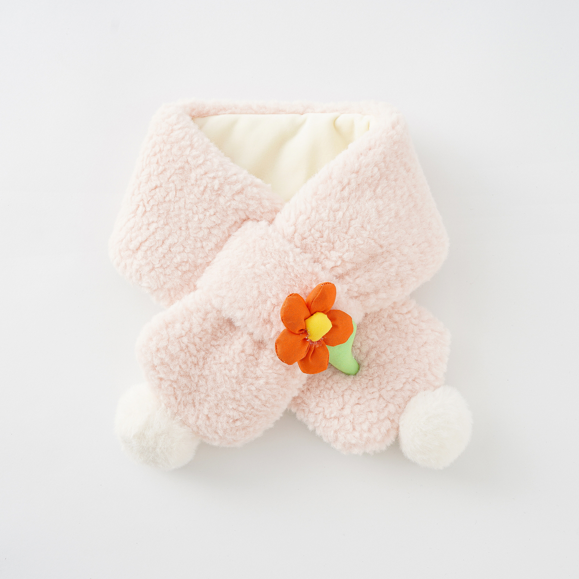 Nueva bufanda de alta y baja costura de lana pequeña flor todo-fósforo de moda agradable a la piel cómodo otoño e invierno cálido bufanda
