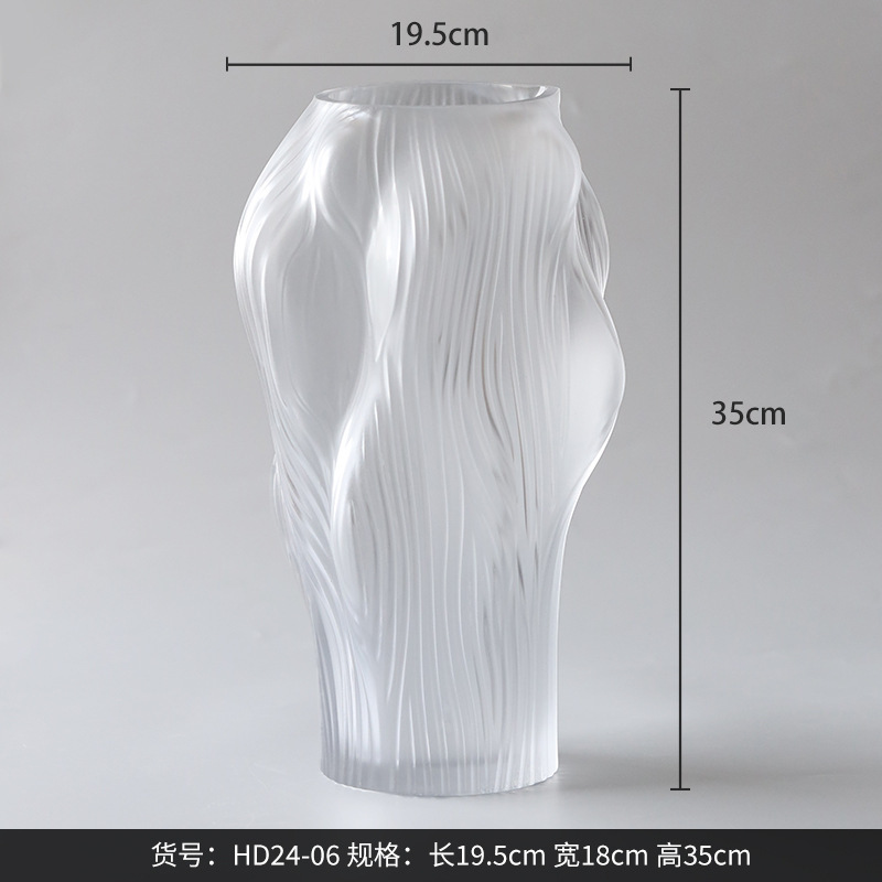 불규칙한 꽃그릇 투명 키가 큰 모델 HD24-06